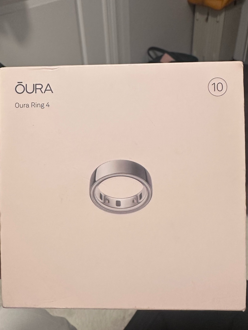 Oura Ring 4 Silver, size 10